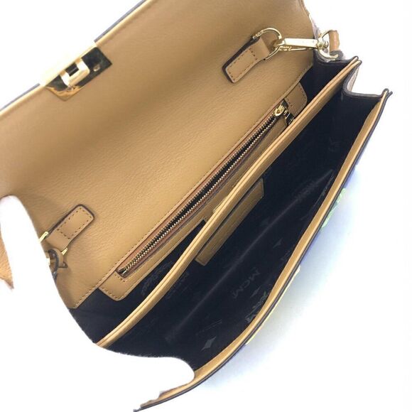 RARE NWOT MCM Blue Visetos Paradiso Floral Crossbody Bag - Picture 11 of 12